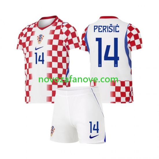 Nogometni Dres Hrvatska Ivan Perisic 14 Dječji Domaći Svjetsko prvenstvo 2026 Kratkih Rukava