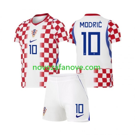 Nogometni Dres Hrvatska Modrić Luka 10 Dječji Domaći Svjetsko prvenstvo 2026 Kratkih Rukava