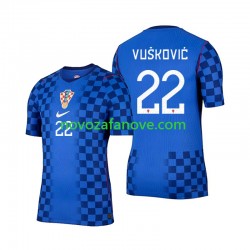 Nogometni Dres Hrvatska Luka Vuskovic 22 Muški Gostujući Svjetsko prvenstvo 2026 Kratkih Rukava
