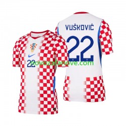 Nogometni Dres Hrvatska Luka Vuskovic 22 Muški Domaći Svjetsko prvenstvo 2026 Kratkih Rukava