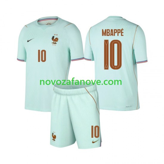 Nogometni Dres Francuska Mbappé Kylian 10 Dječji Gostujući Svjetsko prvenstvo 2026 Kratkih Rukava