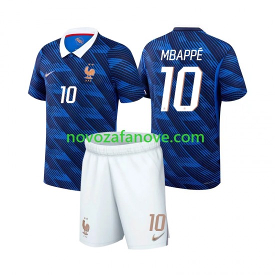 Nogometni Dres Francuska Mbappé Kylian 10 Dječji Domaći Svjetsko prvenstvo 2026 Kratkih Rukava