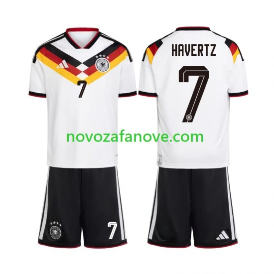Nogometni Dres Njemačka Kai Havertz 7 Dječji Domaći Svjetsko prvenstvo 2026 Kratkih Rukava