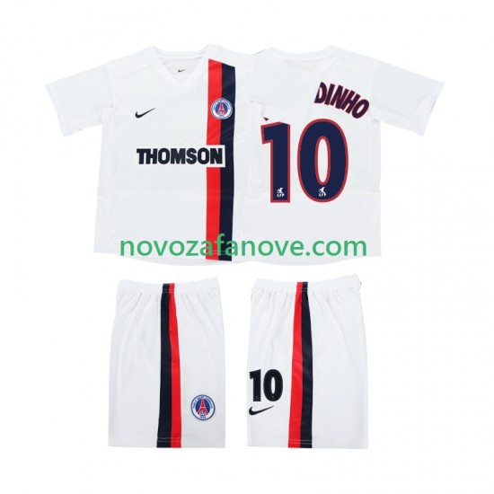 Nogometni Dres AC Milan RONALDINHO 10 2003 Retro Dječji Gostujući 2002 Kratkih Rukava