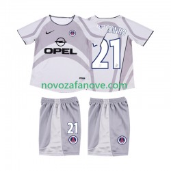 Nogometni Dres AC Milan RONALDINHO 21 2001 Retro Dječji Gostujući 2002 Kratkih Rukava