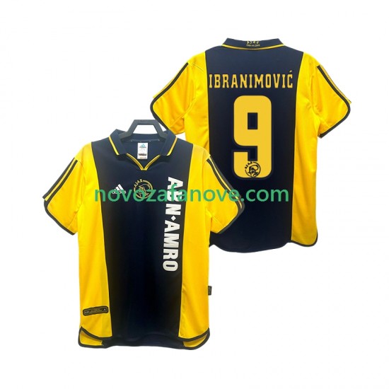 Nogometni Dres AFC Ajax IBRANIMOVIC 9 2000 2001 Retro Muški Gostujući Kratkih Rukava