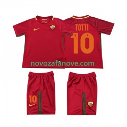 Nogometni Dres Roma Totti 10 2017-2018 Retro Dječji Domaći Kratkih Rukava