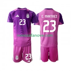 Nogometni Dres Argentina Emiliano Martinez 23 Golmanski Dječji Domaći 2025 Kratkih Rukava