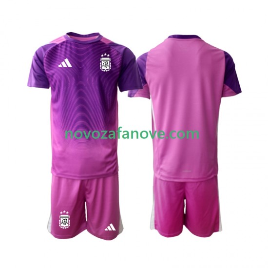Nogometni Dres Argentina Golmanski Dječji Domaći 2025 Kratkih Rukava