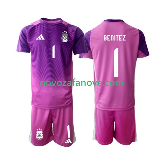 Nogometni Dres Argentina Walter Daniel Benitez 1 Golmanski Dječji Domaći 2025 Kratkih Rukava