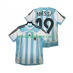 Nogometni Dres Argentina MESSI 19 Retro Muški Domaći 2006 Kratkih Rukava