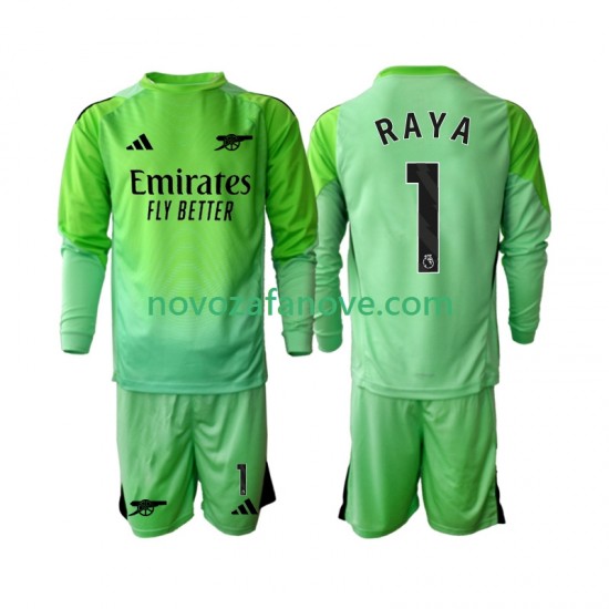 Nogometni Dres Arsenal Raya 1 Golmanski Dječji Gostujući 2025-2026 Dugim Rukavima