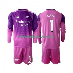 Nogometni Dres Arsenal Raya 1 Golmanski Dječji Treći 2025-2026 Dugim Rukavima