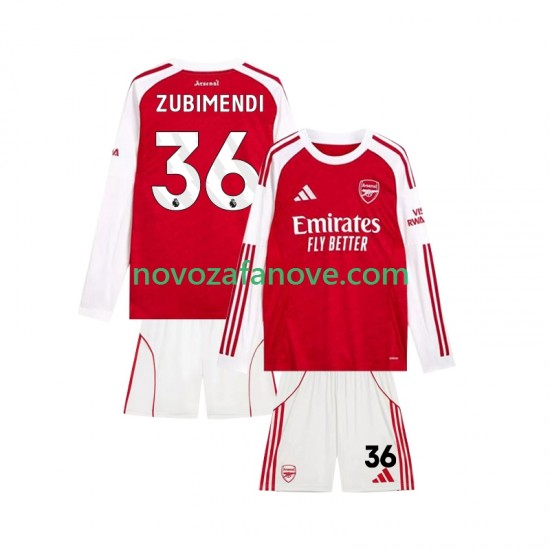 Nogometni Dres Arsenal Martin Zubimendi 36 Dječji Domaći 2025-2026 Kratkih Rukava