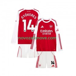 Nogometni Dres Arsenal Viktor Gyokeres 14 Dječji Domaći 2025-2026 Dugim Rukavima