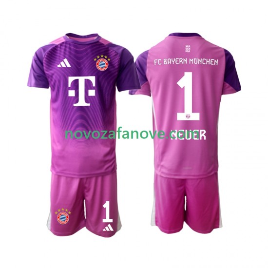 Nogometni Dres FC Bayern München Manuel Neuer 1 Golmanski Dječji Četvrti 2025-2026 Kratkih Rukava