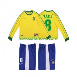Nogometni Dres Brazil KAKA 8 Retro Dječji Domaći 1998 Dugim Rukavima