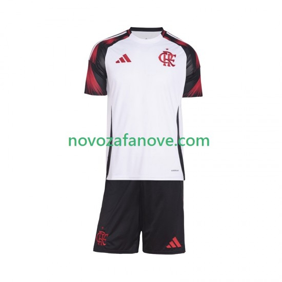 Nogometni Dres CR Flamengo Dječji Gostujući 2025-2026 Kratkih Rukava
