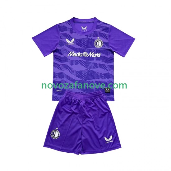 Nogometni Dres Feyenoord Rotterdam Golmanski Dječji Treći 2025-2026 Kratkih Rukava