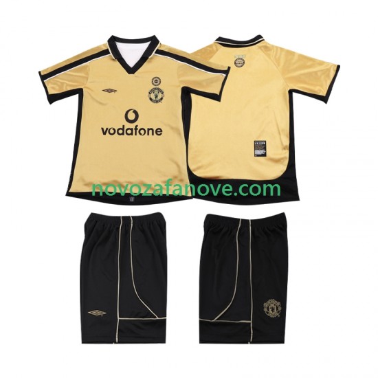 Manchester United Anniversary Football Shirt 2001 Dječji Treći 2002 Kratkih Rukava