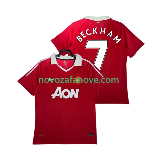 Nogometni Dres Manchester United BECKHAM 7 Retro Muški Domaći 2011 2010 Kratkih Rukava