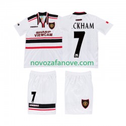 Nogometni Dres Manchester United BECKHAM 7 Retro Dječji Gostujući 1998 Kratkih Rukava