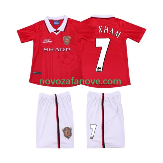 Nogometni Dres Manchester United BECKHAM 7 2000 Retro Dječji Domaći 1999 Kratkih Rukava