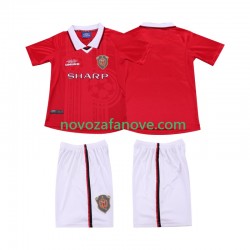 Nogometni Dres Manchester United 2000 Retro Dječji Domaći 1999 Kratkih Rukava