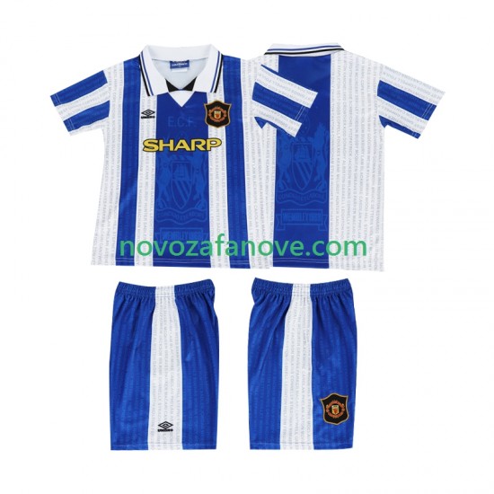 Nogometni Dres Manchester United 1996 Retro Dječji Treći 1994 Kratkih Rukava