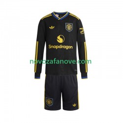 Nogometni Dres Manchester United Dječji Treći 2025-2026 Dugim Rukavima