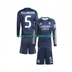 Nogometni Dres Real Madrid Jude Bellingham 5 Dječji Gostujući 2025-2026 Dugim Rukavima