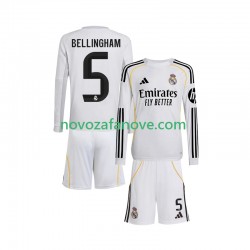 Nogometni Dres Real Madrid Jude Bellingham 5 Dječji Domaći 2025-2026 Dugim Rukavima