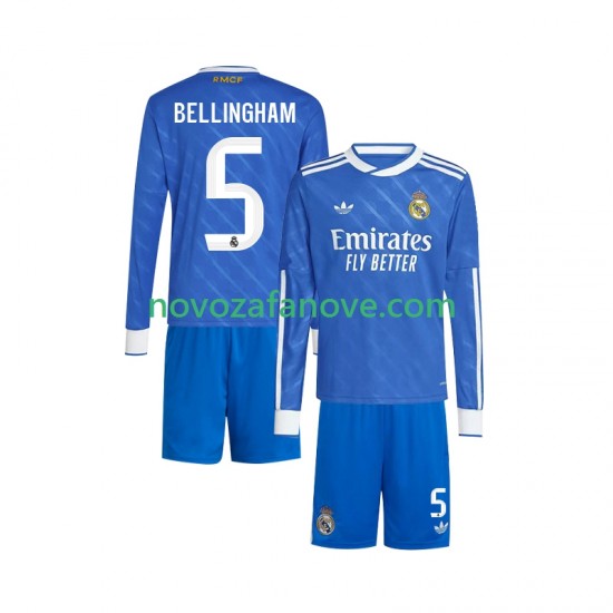 Nogometni Dres Real Madrid Jude Bellingham 5 Dječji Treći 2025-2026 Dugim Rukavima