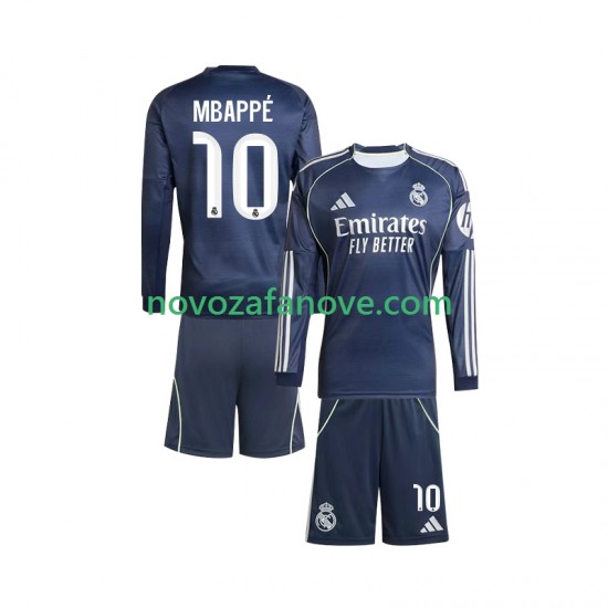 Nogometni Dres Real Madrid Mbappé Kylian 10 Dječji Gostujući 2025-2026 Dugim Rukavima