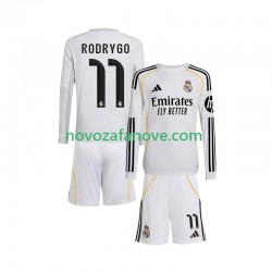 Nogometni Dres Real Madrid Rodrygo 11 Dječji Domaći 2025-2026 Dugim Rukavima