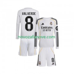 Nogometni Dres Real Madrid Valverde 8 Dječji Domaći 2025-2026 Dugim Rukavima