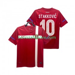 Nogometni Dres Srbija STAKKOVIC 10 Retro Muški Domaći 2010 Kratkih Rukava