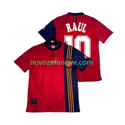 Nogometni Dres Španjolska RAUL 10 1996 Retro Muški Domaći Kratkih Rukava