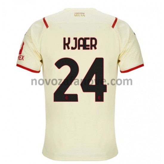 Nogometni Dres AC Milan Simon Kjær 24 Gostujući 2021-2022 Kratkih Rukava