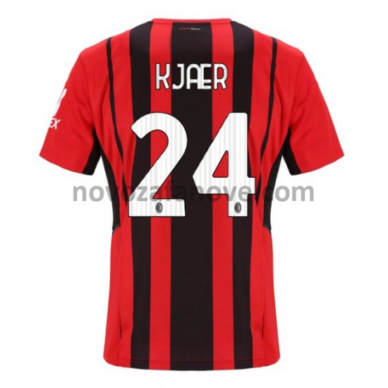 Nogometni Dres AC Milan Simon Kjær 24 Domaći 2021-2022 Kratkih Rukava