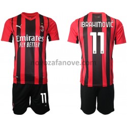 Nogometni Dres AC Milan Zlatan Ibrahimovic 11 Dječji Domaći 2021-2022 Kratkih Rukava