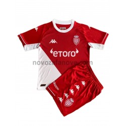 Nogometni Dres AS Monaco Dječji Domaći 2021-2022 Kratkih Rukava