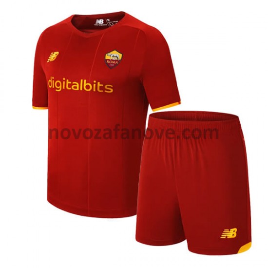 Nogometni Dres AS Roma Dječji Domaći 2021-2022 Kratkih Rukava