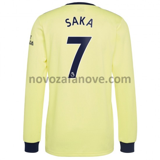 Nogometni Dres Arsenal Bukayo Saka 7 Gostujući 2021-2022 Dugim Rukavima