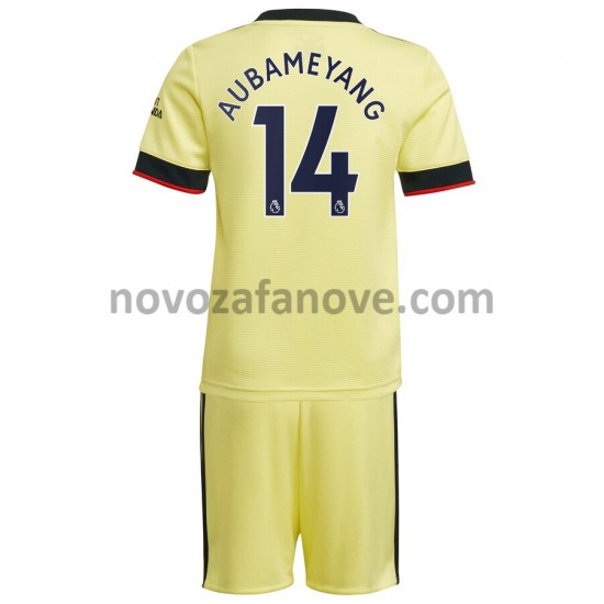 Nogometni Dres Arsenal Pierre-Emerick Aubameyang 14 Dječji Gostujući 2021-2022 Kratkih Rukava