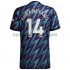 Nogometni Dres Arsenal Pierre-Emerick Aubameyang 14 Treći 2021-2022 Kratkih Rukava