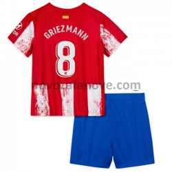 Nogometni Dres Atlético Madrid Antoine Griezmann 8 Dječji Domaći 2021-2022 Kratkih Rukava