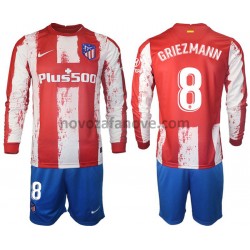 Nogometni Dres Atlético Madrid GRIEZMANN 8 Dječji Domaći 2021-2022 Dugim Rukavima