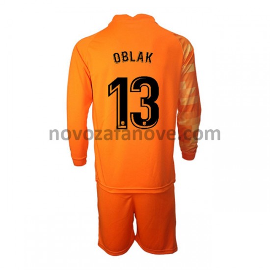 Nogometni Dres Atlético Madrid Golmanski Jan Oblak 13 Dječji Domaći 2021-2022 Dugim Rukavima