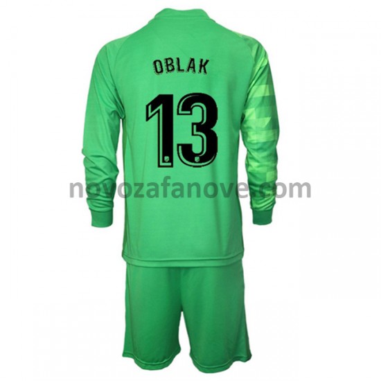 Nogometni Dres Atlético Madrid Golmanski Jan Oblak 13 Dječji Treći 2021-2022 Dugim Rukavima